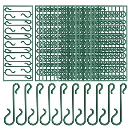 

50 Packs Plastic Green Bauble Hooks for Hanging Decorations Christmas Wreath Ornament and Hangers