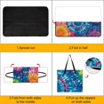 thumbnail image 4 of Colorful Tie Dye Vortex Picnic Blanket Waterproof Outdoor Beach Blanket Hand-held Pad Suitable for Travel, Camping, Beach, Family Gatherings, 4 of 8