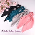 thumbnail image 1 of Hair Scrunchies HUOGUO Diademas elásticas de seda satinada, 6 unidades, 1 of 5