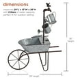 thumbnail image 4 of Alpine Corporation 29" x 13" x 36" Rustic Metal Wheelbarrow Fountain Yard Decor, Silver, 4 of 15