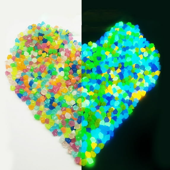 Dream Lifestyle 300 PCS Glow in The Dark Garden Rocks,Decor Luminous Pebbles Stones for Indoor/Outdoor,DIY Decor Luminous Stones,for Yard Lawn Walkway Garden Plants and Aquarium