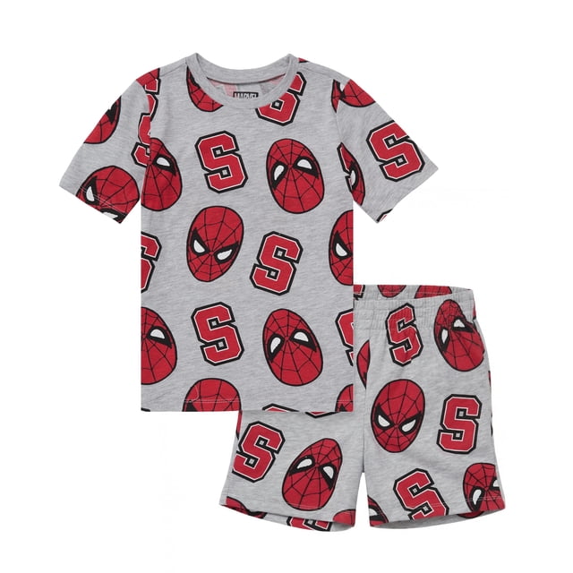 Conjunto de ropa Marvel Boys Spiderman: camiseta y pantalones cortos de Spiderman, talla 6