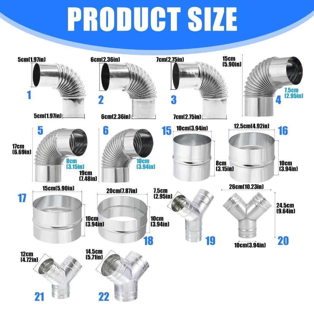 Ywmsfl Flexible Steel Air Duct Connector for Dryer Ventilation Kitchen Exhaust & Industrial Airflows Systems