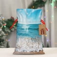 thumbnail image 4 of Fuzoiu Sunny Ocean Waves Print Christmas Gift Bag,Burlap Gift Bag with Drawstring Closure & Hang Tag,Perfect for Holidays, Birthdays, and Special Occasions-Small, 4 of 7