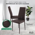 thumbnail image 3 of Juego De Comedor 4 Sillas y Mesa De Vidrio Templado Lexus marron 5, 3 of 8