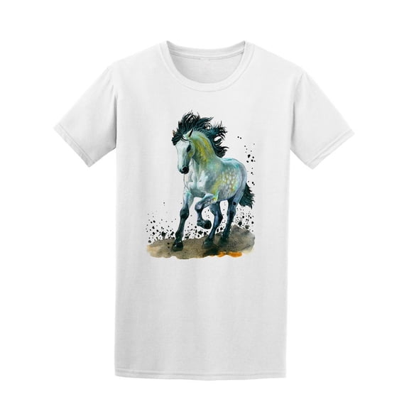Watercolor Of Horse Hand Drawn Tee Men's -Image by Shutterstock