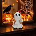 thumbnail image 4 of Halloween White Ghost Figurine,Cute Halloween Decorations Statue for Home Desk Living Room Bedroom Office and Holiday Party Desktop Ornament, 4 of 7