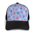 thumbnail image 3 of Yiaed Strawberry And Flowers Print Baseball Cap Dad Hat Polo Style Plain Blank Adjustable Size, 3 of 5