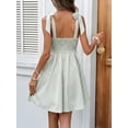 thumbnail image 2 of Women Casual Striped Tie Front Camisole Dress Sun Dress Summer Vacation Flowy Mini Dress, 2 of 10