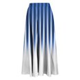 thumbnail image 4 of ameIAEA Women A-Line High Waist Midi Skirt Color Block Ruffle Flowy Skirts 2024 Fall Trendy Skirt, 4 of 6