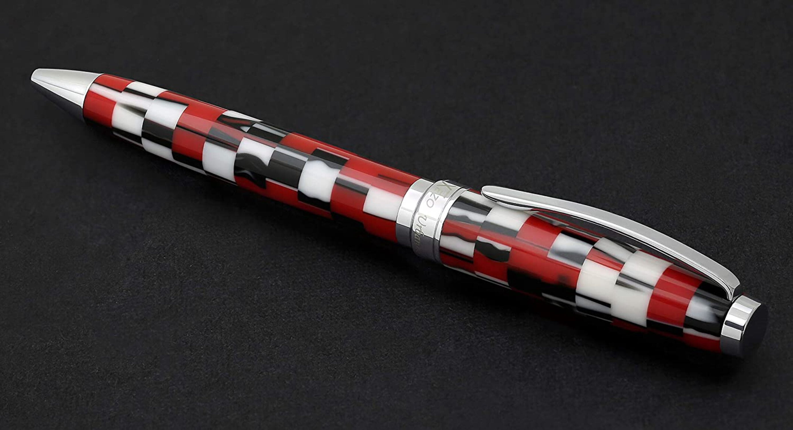 Xezo Urbanite II Acrylic  Brass Ballpoint Pen - Trek Red