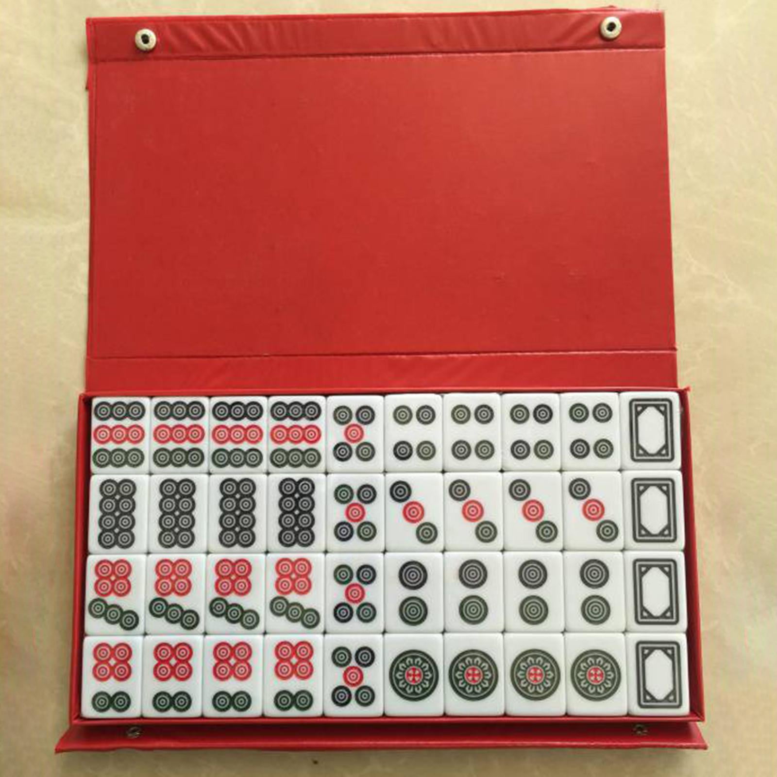 LeeQinersw Chinese Mahjong Mahjong Game Set Board Game Mahjong Tiles Game for Friend Adults