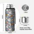 thumbnail image 7 of 20 Oz Bulldog Dog and Flower Florals Coffee Tumbler Double Wall Insulated Stainless Steel Water Bottle | Metal Reusable Thermoses Flask with Cup Cap | Leak & Sweat Proof with Anti-Dust Lid, 7 of 7