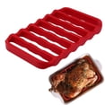 thumbnail image 6 of Hekwup Rectangle Silicone Roasting Rack Cook Trivet Oven Baking Rack For Cooking Steam, 6 of 7