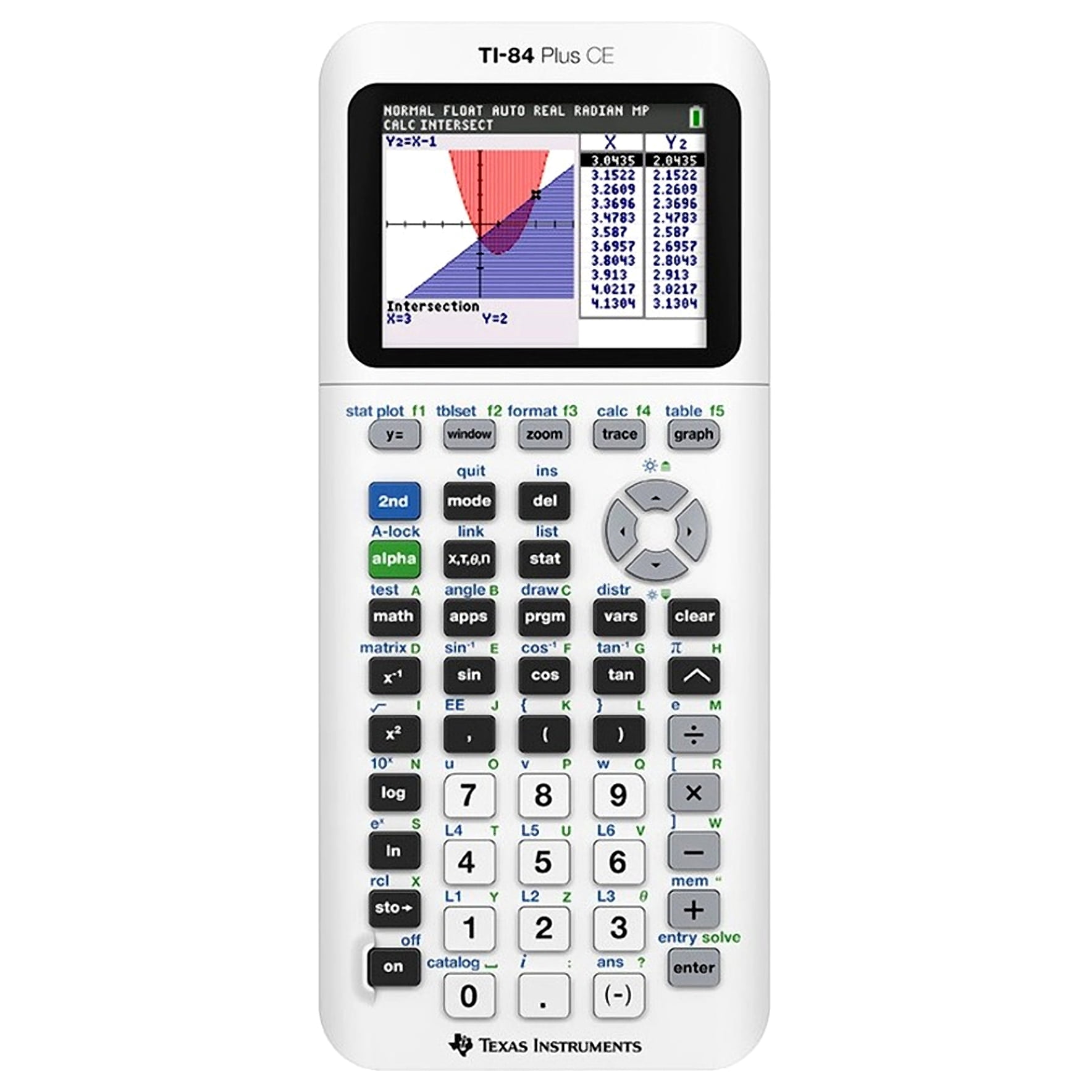 Texas Instruments, Graphing Calculator, TI‑84 Plus CE, White
