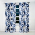 thumbnail image 2 of Designart "Acanthus Leaves In Cobalt Blue I" Floral Blue Curtain 1 Panel, 2 of 6