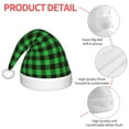 thumbnail image 4 of Fuzoiu Buffalo Plaid Green Black Print Santa Hat Christmas Hat for kids,Santa Hats with Pompom, Unisex Xmas Holiday Hat for Christmas New Year Festive Party Supplies, 4 of 6