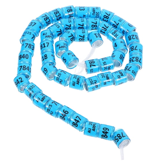 KONTONTY FRCOLOR 100pcs Chicken Identification Leg Bands Plastic Pigeon Foot Bands Clip On Leg Rings for Chicks Pigeons Parrots Chickens Sky Blue