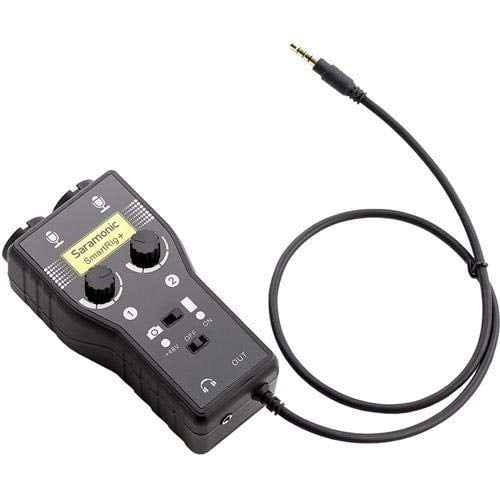 renovere Retaliate Procent Saramonic SmartRig+ 2-Channel XLR/3.5mm Microphone Audio Mixer with Phantom  Power Preamp & Guitar Interface for DSLR Cameras, - Walmart.com