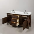 thumbnail image 6 of Water Creation Aberdeen 72"W Wood Double Bathroom Vanity in Brown, 6 of 10