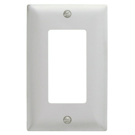 Bryant Styleline Rectangular Plate, 1-Gang, Standard, Satin Stainless