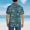 thumbnail image 5 of Haiem Modern Excavator Printed Hawaiian Shirt for Men - Men’s Casual Beach Summer Shirts - Stretch Fabric with Modern Fit-3X-Large, 5 of 7