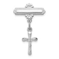 thumbnail image 2 of 925 Sterling Silver Solid Polished Dangling Small Crucifix Pin 27x18mm Wide Brooches and Pin for Women, 2 of 4