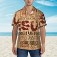 thumbnail image 5 of Religious Words Men's 3d Print Casual Button Down Shirts, Novelty Hawaiian Short Sleeves 2xl, 5 of 8