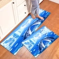 thumbnail image 4 of CCTFS Valentine's Day Dolphin Love Machine Washable Non-Slip Rubberback Indoor Runner Rug/Area Rug for Kitchen, Hallway, Kitchen, Entryway, Bathroom, 3 Piece Set - 16''*24''/20''*32''/47''*18'', 4 of 10