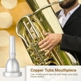 thumbnail image 3 of Standard Tuba Mouthpiece, Silver Plated Copper Tuba Mouthpiece, Tuba Replacement Part, Instrument Tuba Accessory, Great Musical Instrument Accessory for Tuba Players, 3 of 6