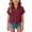 35# Wine, variant on Girls Teen Linen Shirts Button Down Wrinkled Gauze Tops Summer Short Sleeve V Neck Blouse Beach Cotton Linen Tee,Light Brown,5-6 Years