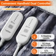 thumbnail image 3 of King Size Electric Blanket with Dual Control, Fast Heating, 5 Heat Levels & 10 Hours Auto Off, ETL Certified Soft Plush Heated Throw, 100" x 90", 3 of 8