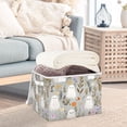 thumbnail image 3 of Yayeee Collapsible Cube Storage Bin with Lid Fabric Closet Decorative Basket with Handles, Gray Floral Ghost, 3 of 7