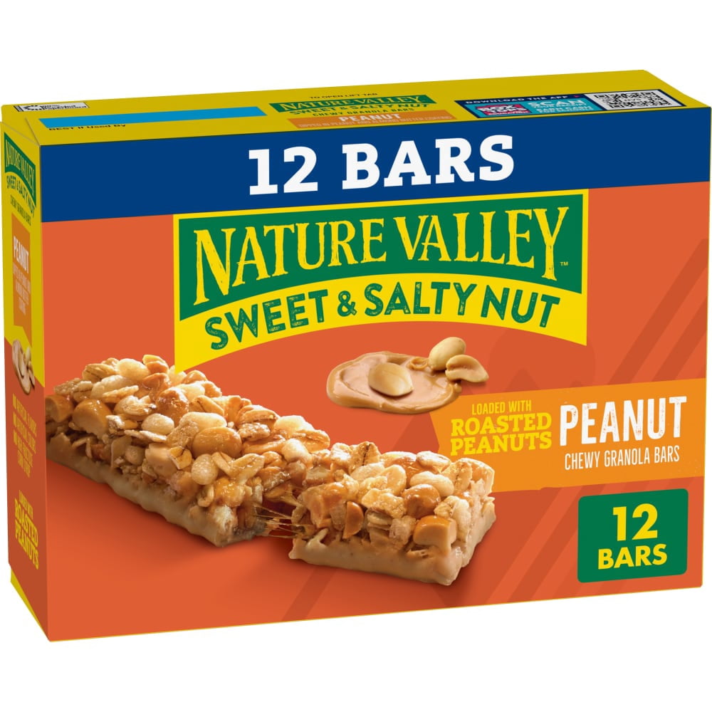 Nature Valley Sweet and Salty Nut Peanut Granola Bars 12 ct / 1.2 oz - 5 Pack