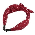 thumbnail image 7 of Unique Bargains 1 Pcs Hairband for Women Bowknot Headband with Bunny Ears Red 2.17 Inch Wide, 7 of 7
