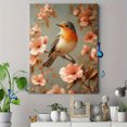 thumbnail image 4 of Qisvanset Framed Canvas Wall Art 12x16 Inch Robin Bird Floral Garden Vibrant Nature Wall Art, 4 of 5