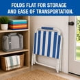 thumbnail image 4 of Mainstays Low-Profile Beach Sand Chair, Blue and White Stripe, 4 of 13