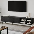 thumbnail image 2 of CorLiving Himari Dark Gray Engineered Wood Modern TV Stand with 2 Cupboards for TVs up to 85", 2 of 10