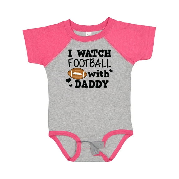Inktastic I Watch Football with My Daddy Boys or Girls Baby Bodysuit