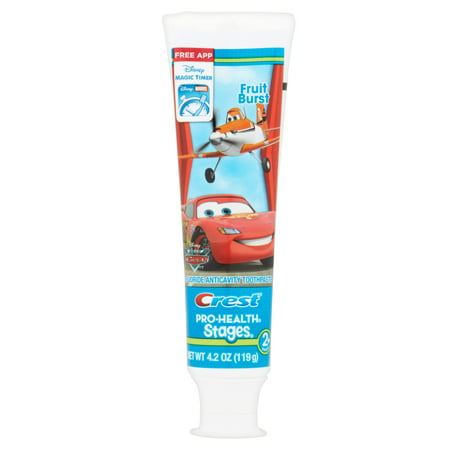 Crest Stages Pro-Santé Enfants Dentifrice avec Disney Pixar Cars et avions Disney avec MagicTimer App par Oral-B, 4,2 oz