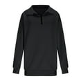 thumbnail image 3 of cocolona Half Zip Sweatshirts for Women Fall Long Sleeve Shirts Fashion Solid Color Pullover Tops Dressy Casual Blouses, 3 of 6