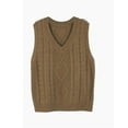 thumbnail image 2 of Women's Sweater Vests Cable Knitted Sleeveless Vest Sweaters V Neck Knitwear Tank Pullover Cogild, 2 of 6