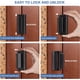 thumbnail image 3 of Paquete de 6 refuerzos de cerradura de puerta de seguridad para el hogar con 48 tornillos Cerradura de puerta a prueba de niños para puertas interiores Cerradura nocturna para defender su hogar (negro, 3 of 5