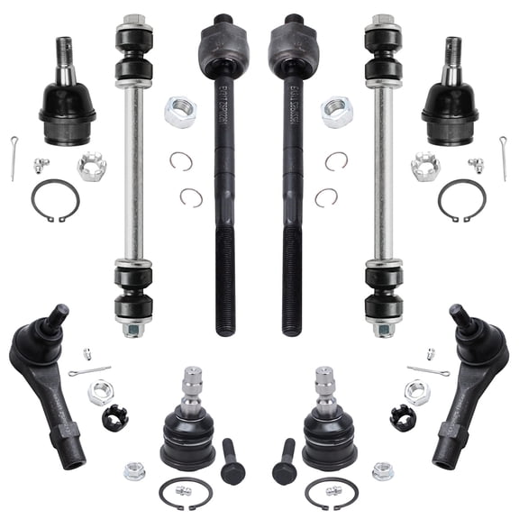 Detroit Axle - Front 10pc Suspension Kit for Ford Ranger Mazda B2300 B2500 B3000 B4000, Sway Bar Links Tie Rods Lower Upper Ball Joints Replacement