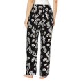 thumbnail image 3 of Goofa Daisies Flowers Printed Soft Pajama Pants for Women, Wide Leg Comfy Casual Lounge Yoga Pants-Small, 3 of 9