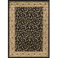 thumbnail image 3 of Elegance Transitional 5' x 7' Black and Beige Polypropylene Indoor Area Rug, 3 of 9