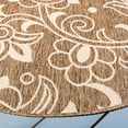thumbnail image 3 of SAFAVIEH Beach House Robynne Botanical Indoor/Outdoor Area Rug, Brown/Beige, 6'7" x 6'7" Round, 3 of 14