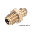 thumbnail image 3 of Unique Bargains Brass Straight Hydraulic Grease Fitting Accessories G1/16 Thread 10 Pack, 3 of 5