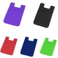 thumbnail image 5 of Chicmine Solid Color Silicone ID Credit Card Sleeve Earphones Storage Phone Back Case, 5 of 11