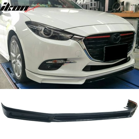 - Fits 17-18 Mazda 3 4Dr 5Dr MK Style Front Bumper Lip - ABS